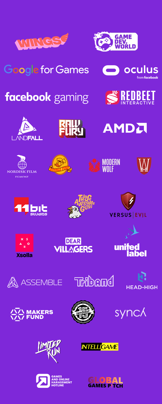 Partner logos from GDC Relief Fund
